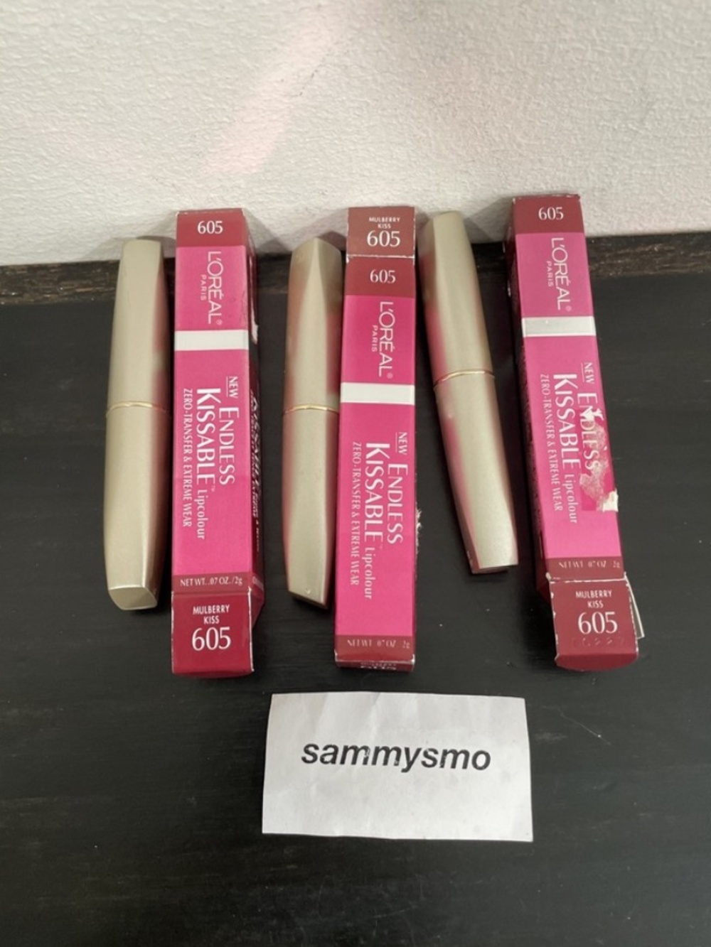 Loreal Endless Kissable Lipcolour Mulberry Kiss 605, x3